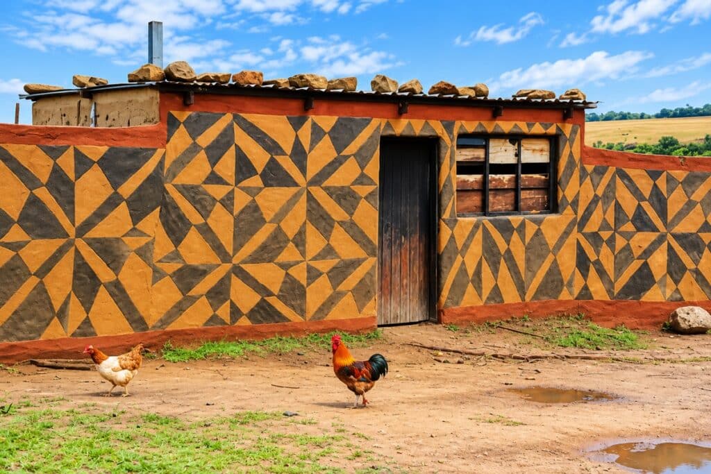 maison peinte litema