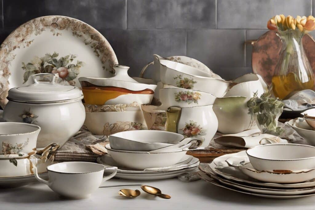 grand lot de vaisselle vintage