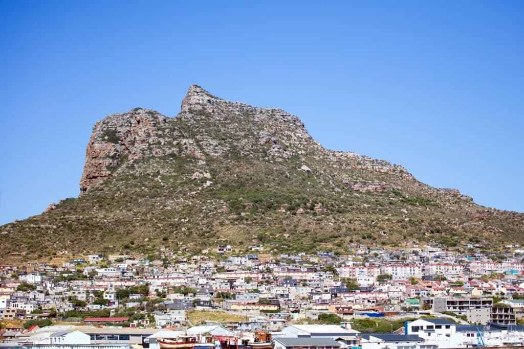 Banlieue balnéaire de Hout bay au Cap