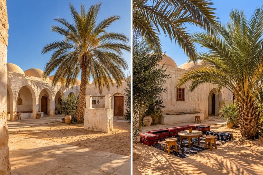 cour intérieure d'une maison traditionnelle soufi