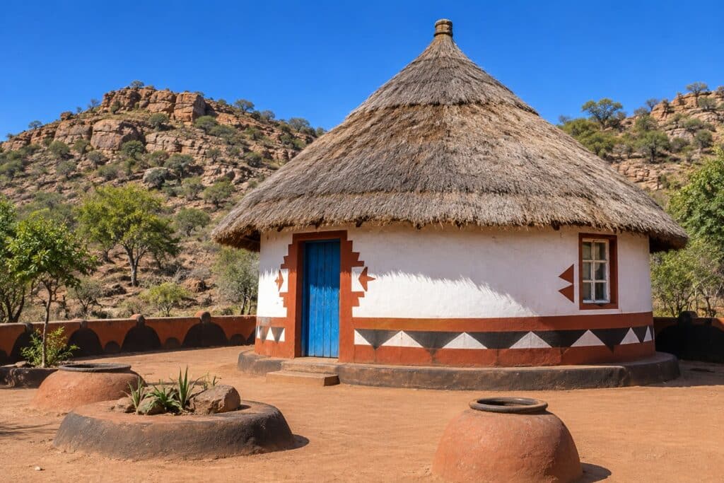 hutte Venda décorée