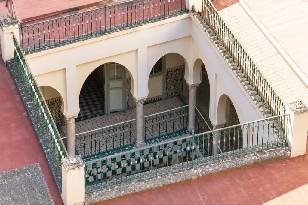 maison à cour traditionnelle de Tlemcen vue d'en haut