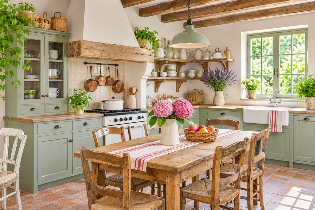 superbe cuisine de style maison de campagne