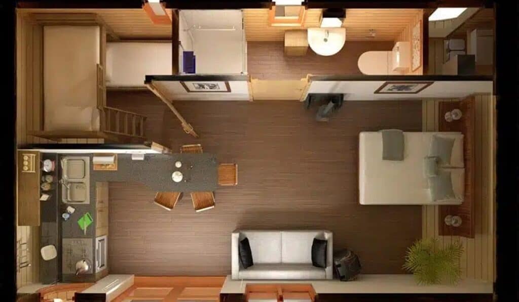 plan de la tiny house