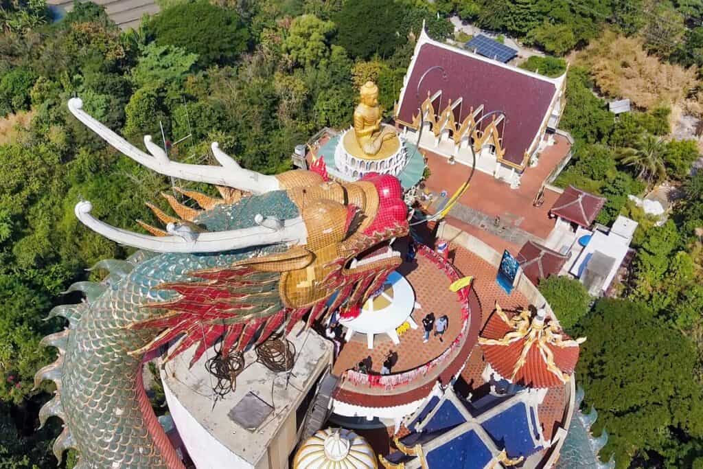 temple Wat Samphran vu du ciel