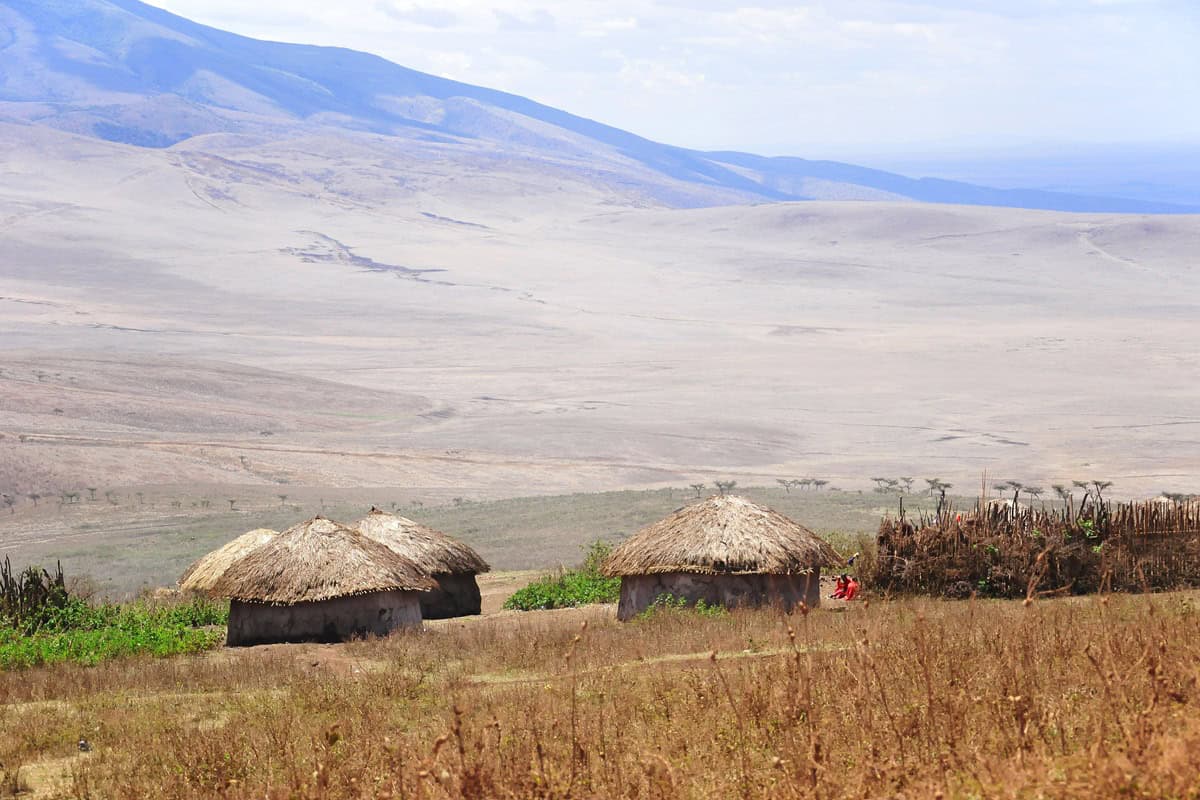 huttes traditionnelles en Tanzanie