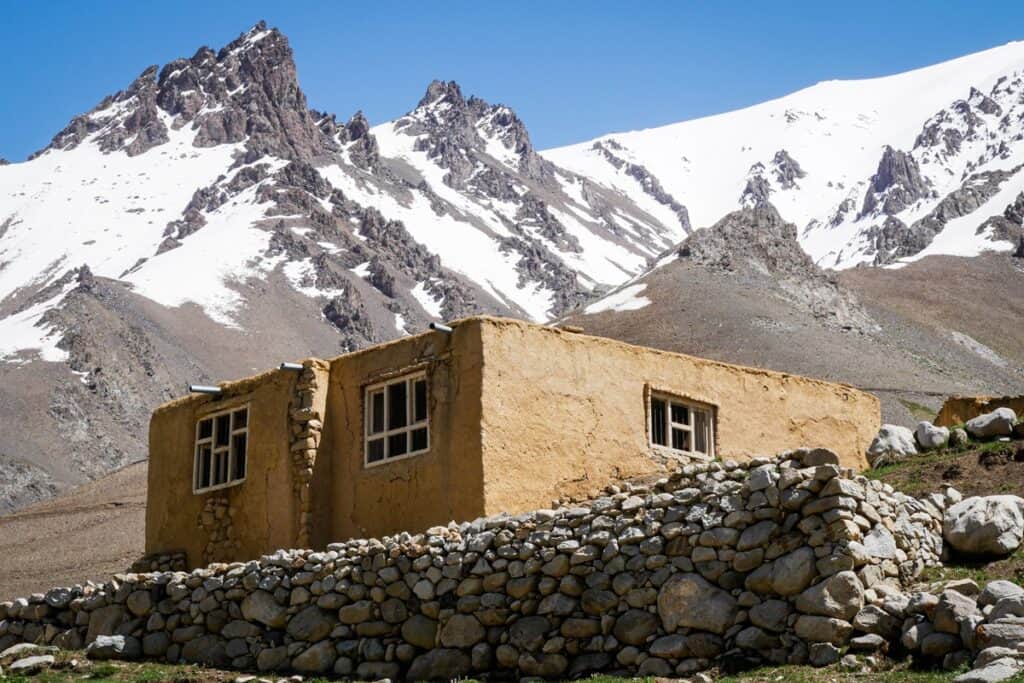 maison d'argile en Afghanistan