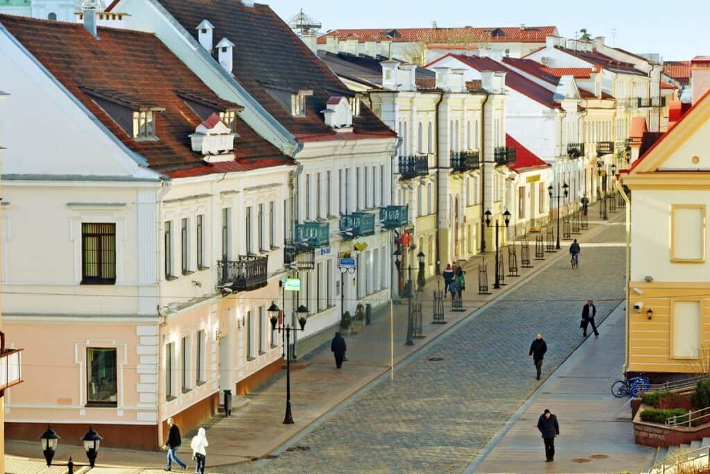 rue de maisons à grodno