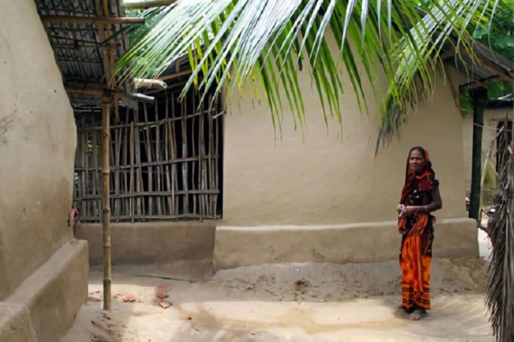 maison en terre au Bangladesh