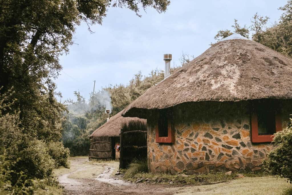 hutte en pierre au Lesotho