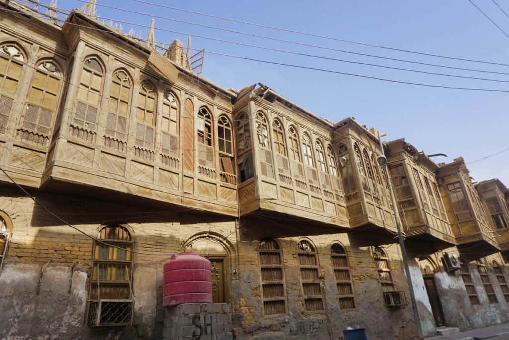 maisons traditionnelles dans le vieux Bassora