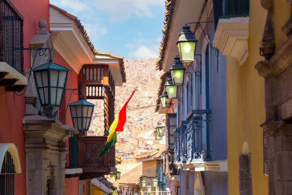 maisons coloniales à La Paz en Bolivie