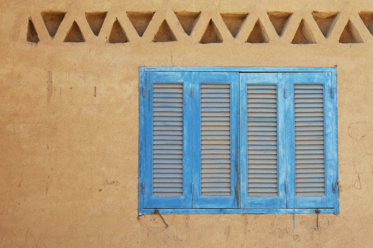 fenêtre de maison typique en Égypte