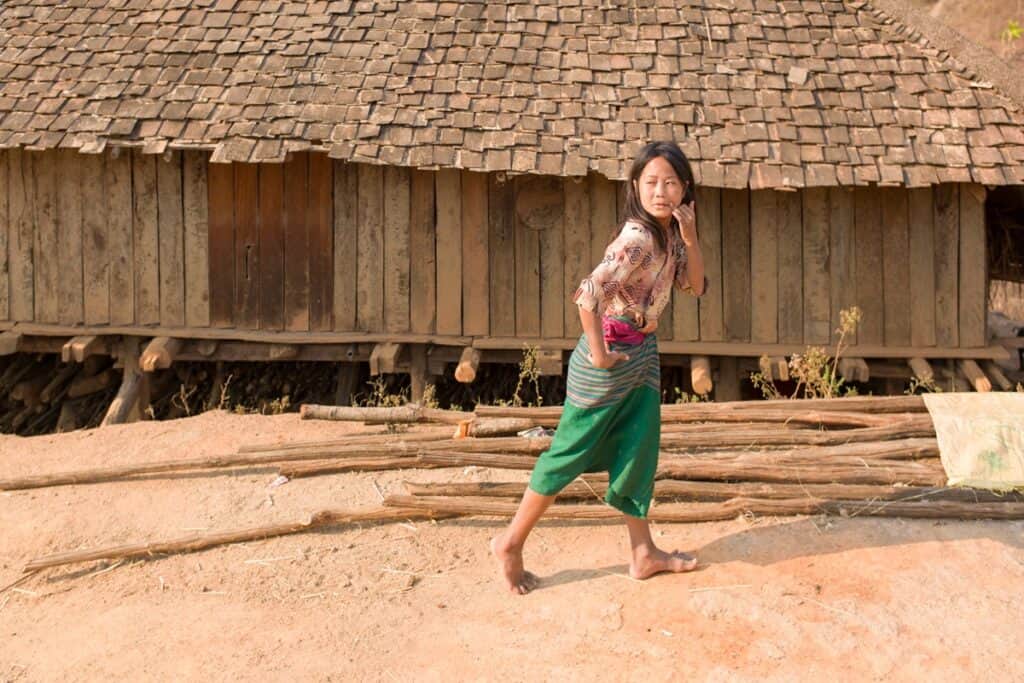 maison Palaung au Myanmar