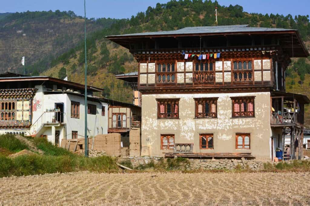 maison typique du Bhoutan