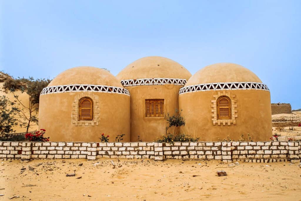 Maisons en adobe dans l'oasis de Siwa