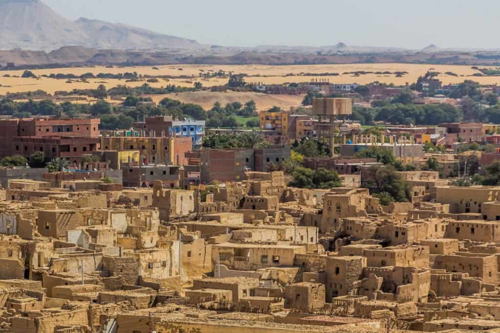 village d'Al Qasr dans l'oasis de Dakhla