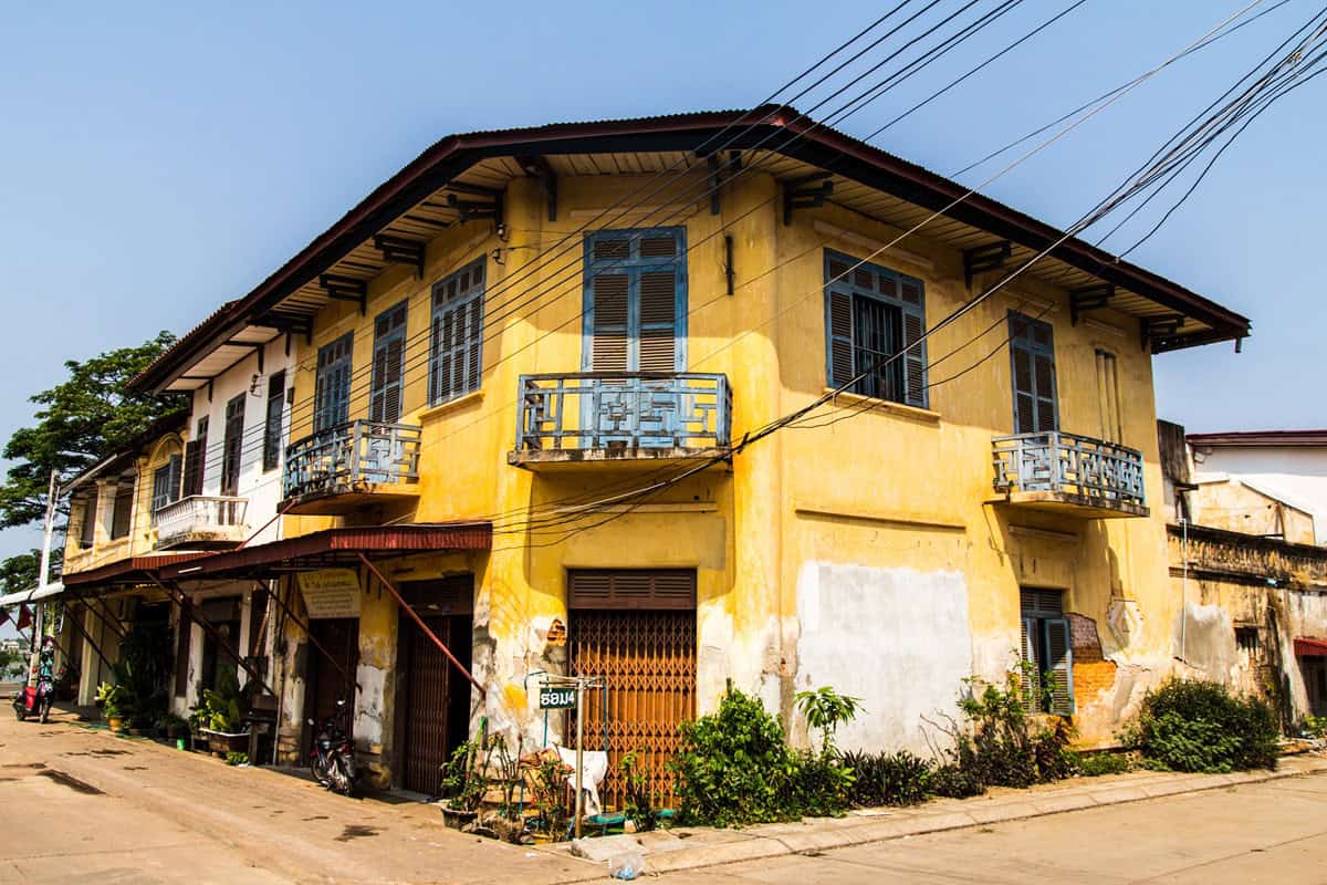 maison coloniale à Thakhek au Laos