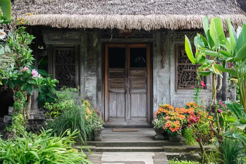 maison balinaise en bois