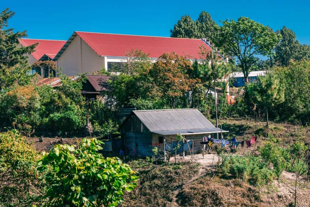 maison rurale agricole au Guatamala