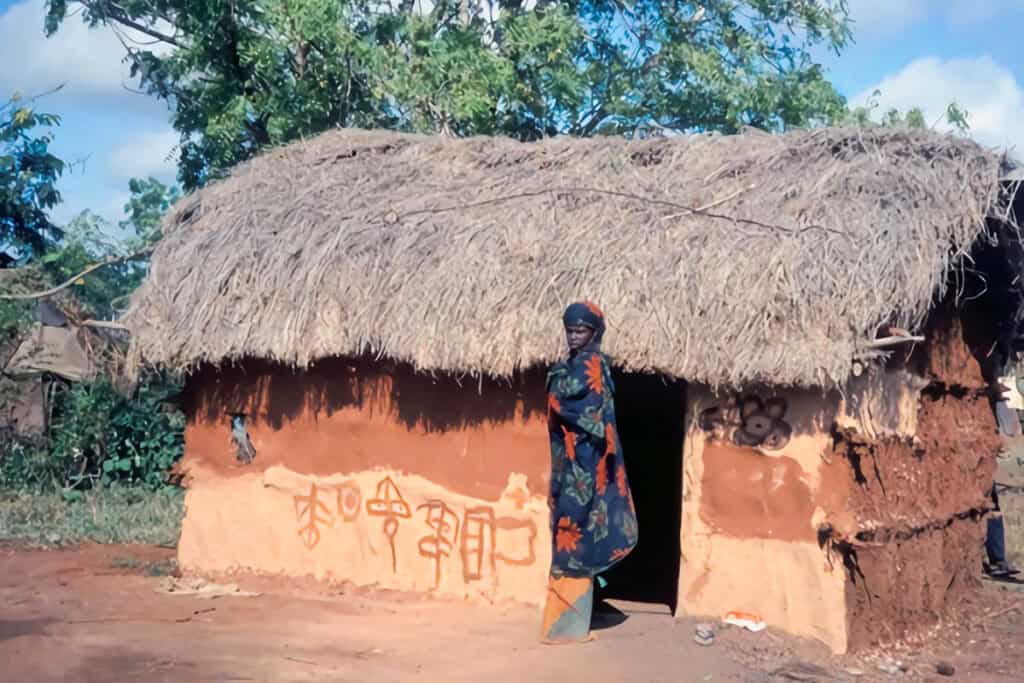 maison en terre crue en Somalie