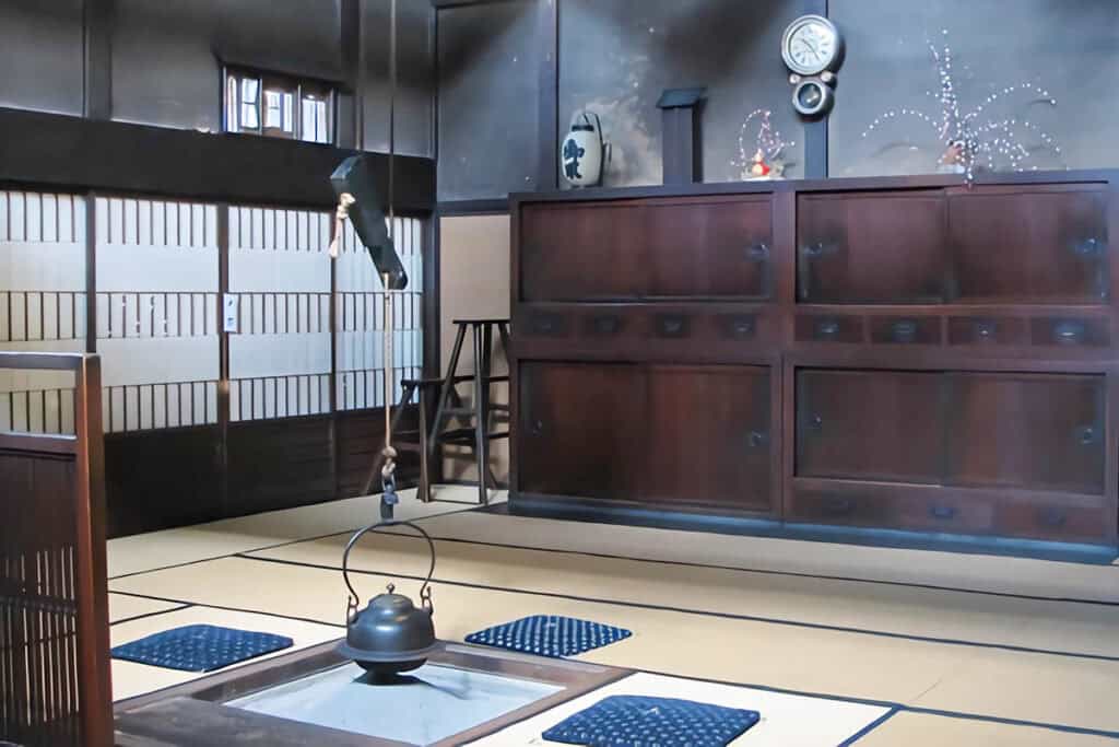 intérieur d'une maison traditionnelle au Japon