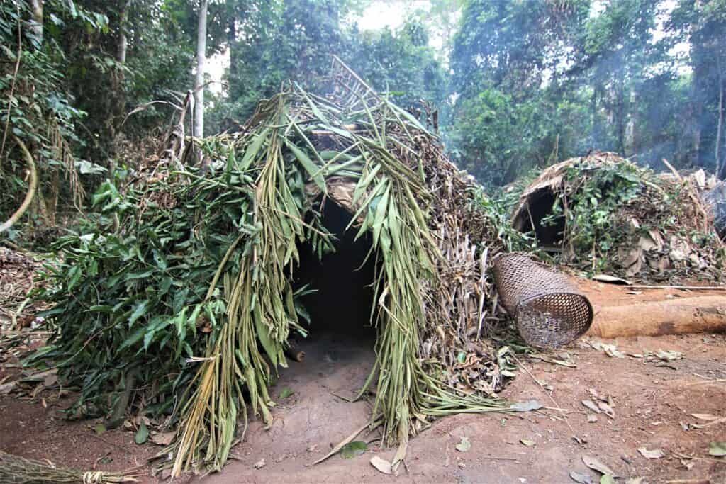 hutte traditionnelle Baka