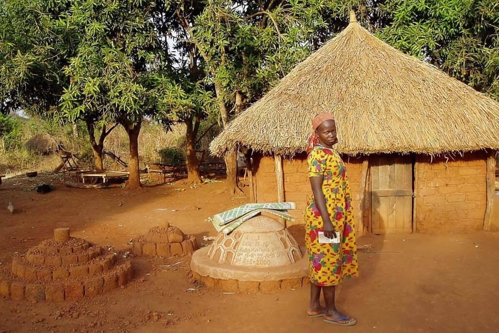 maison en briques de boue typique République Centrafricaine