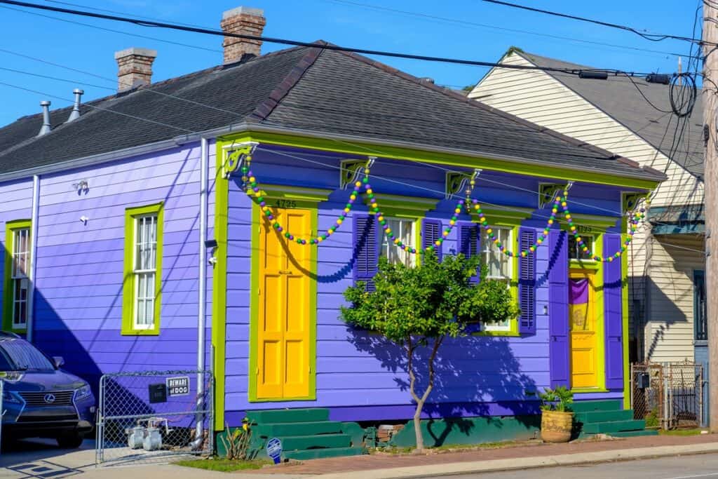 maisons colorées à la Nouvelle Orléans