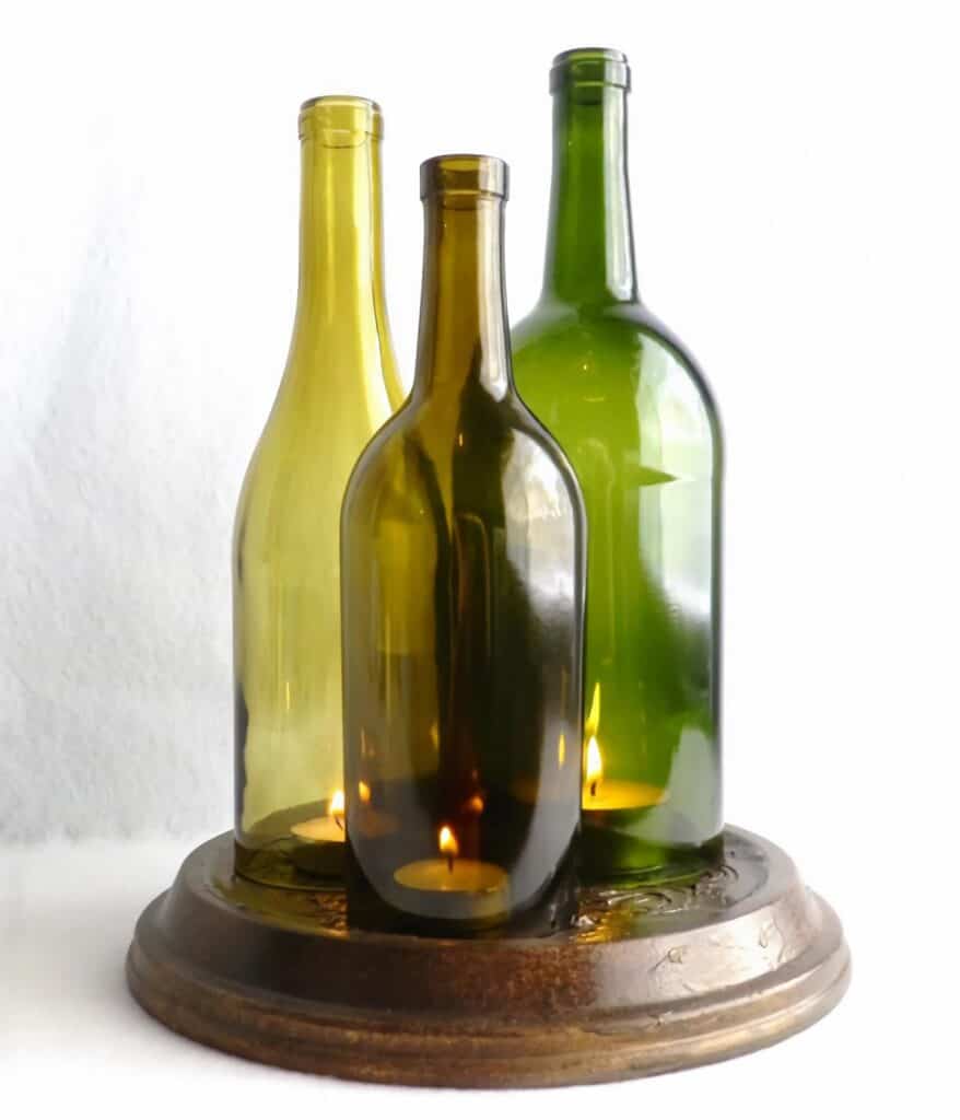 idée pour recycler une bouteille de vin