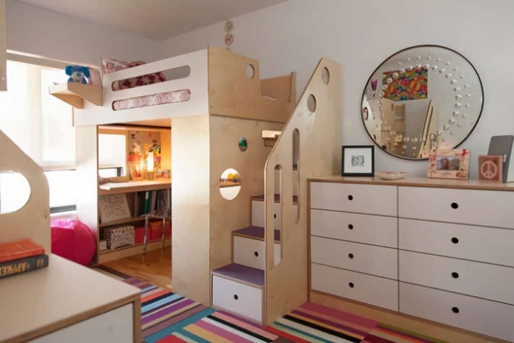 chambre enfant lit en hauteur