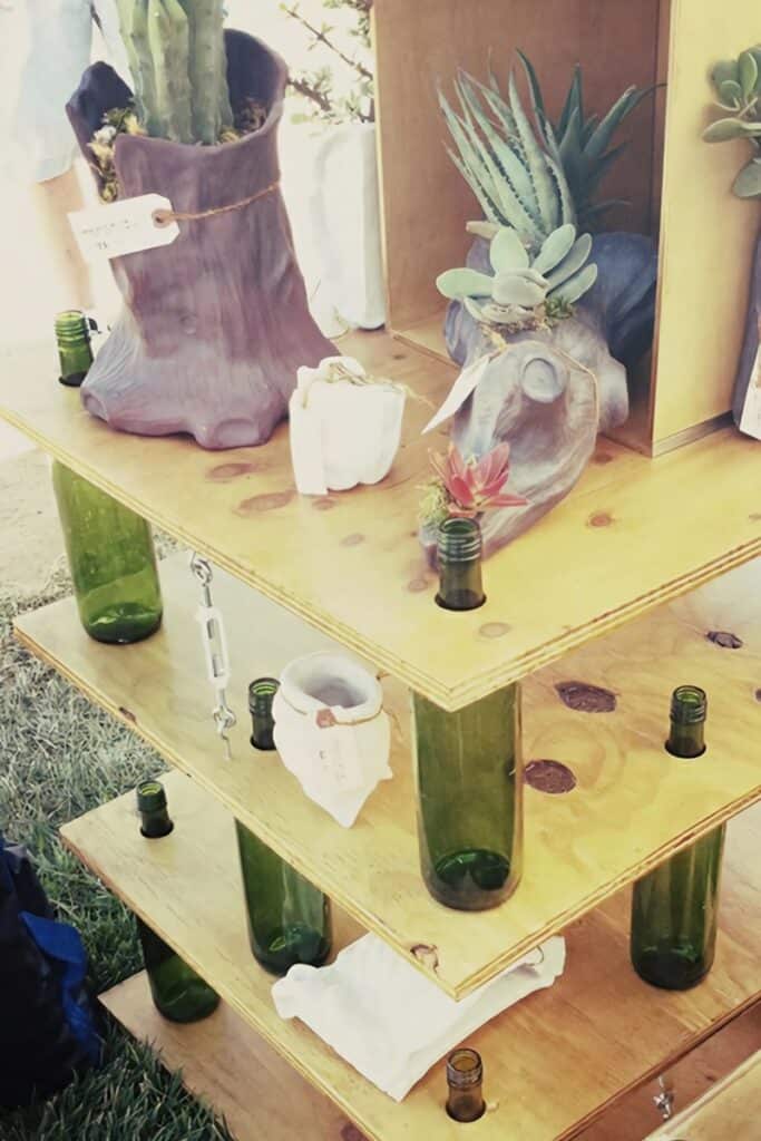 décoration DIY avec une bouteille de vin