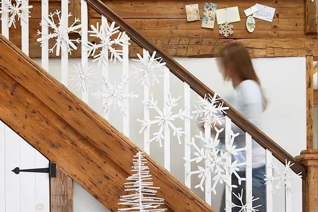 idée originale déco escalier Noël