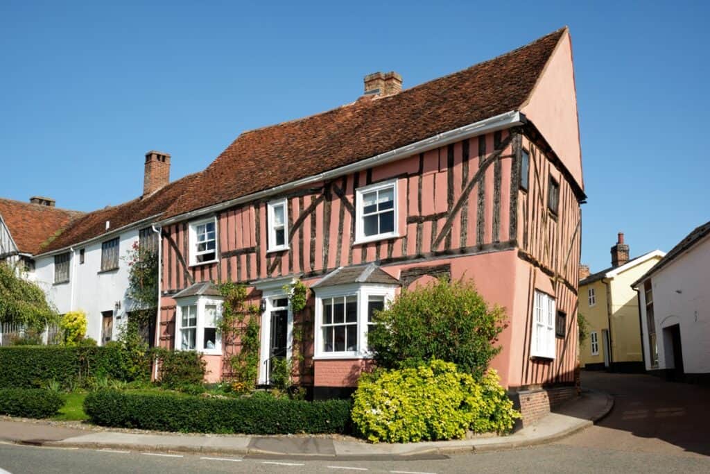 maison tordue à Lavenham