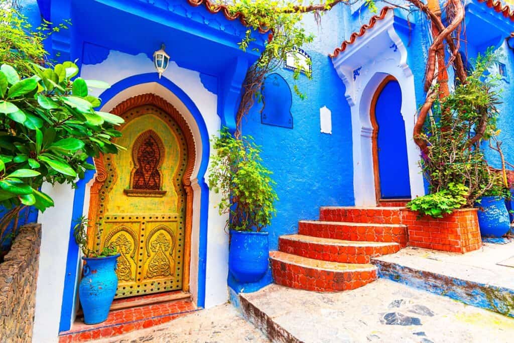 belle porte à Chefchaouen