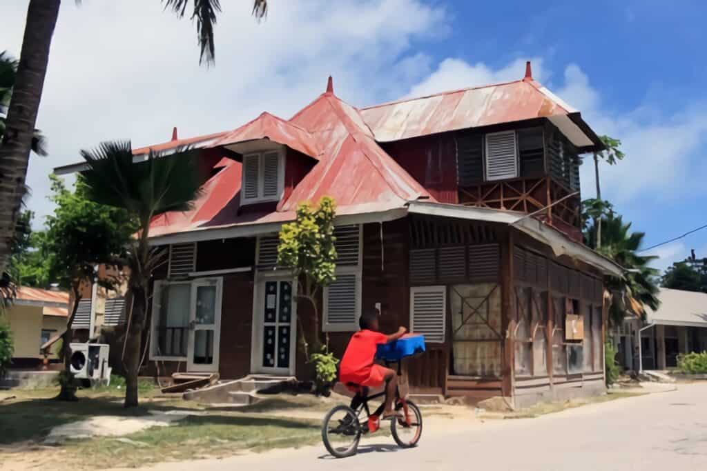 maison traditionnelle Seychelles