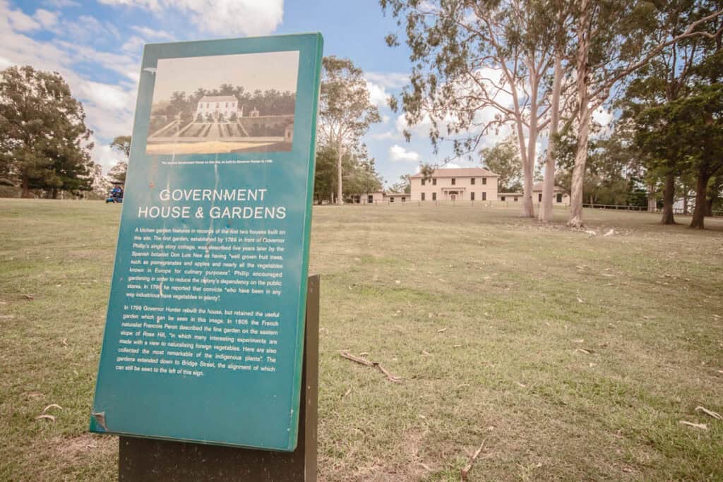 parc et ancienne maison du gouvernement à Parramatta