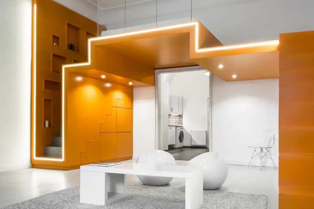 loft orange et blanc