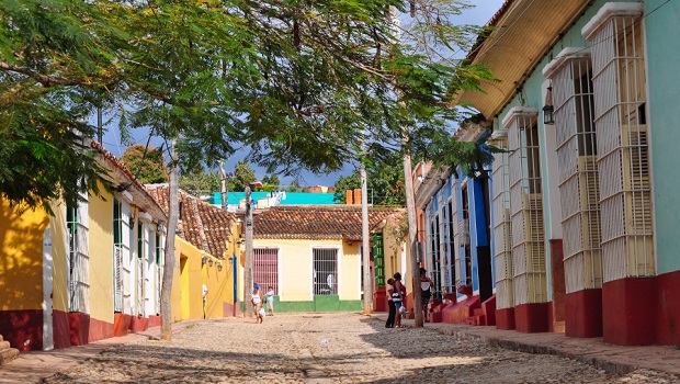 maison colorée à cuba