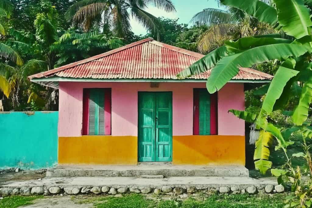 maison colorée Haïti