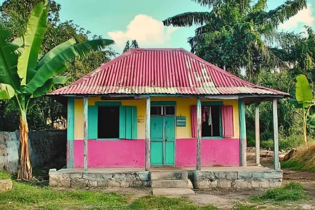 maison rurale colorée Haïti