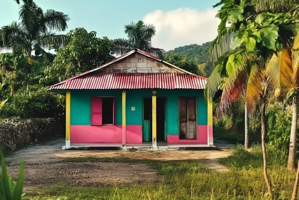 maison colorée Haïti