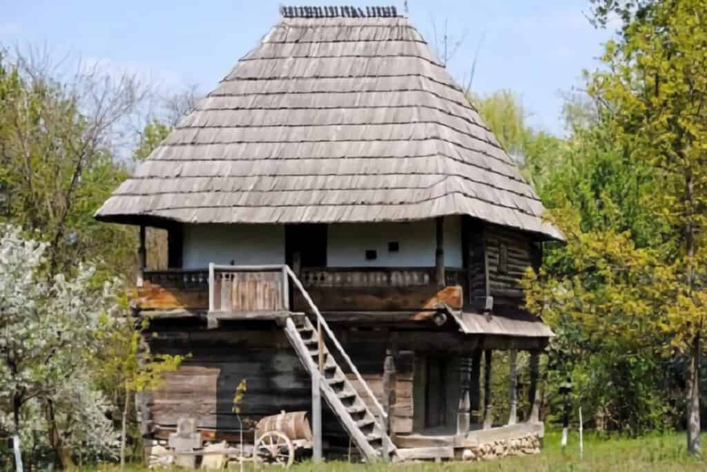 maison rurale roumaine à étage