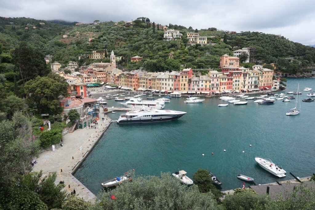 vue aérienne de Portofino