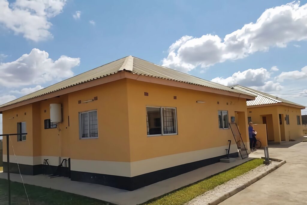 Maison jaune à Lusaka