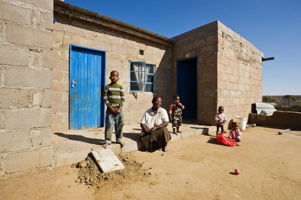 maison en parpaings au Malawi