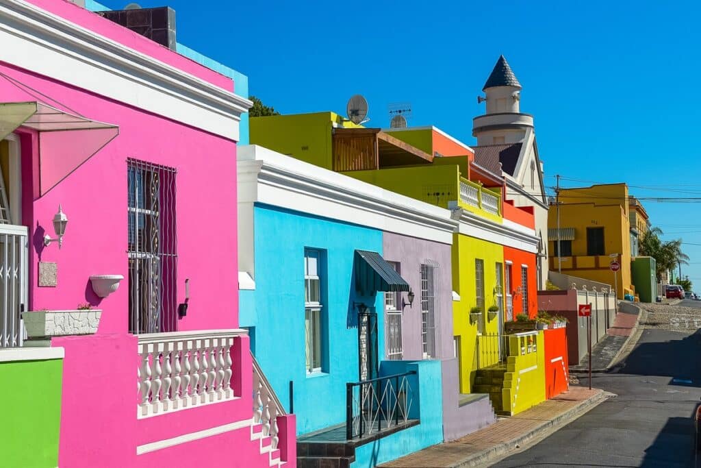 maisons colorées à Bo Kaap