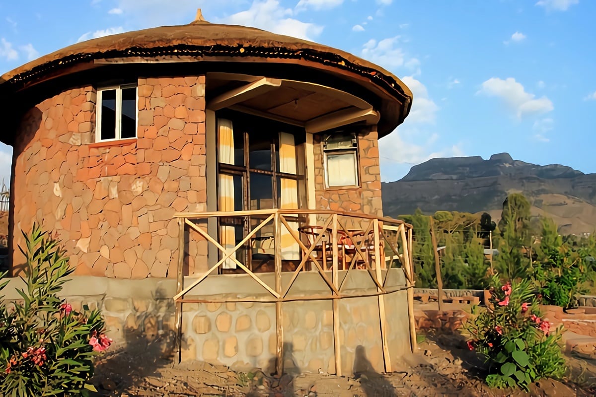 Un tukul à Lalibela