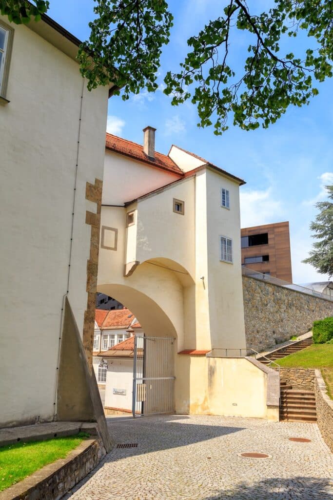 entrée du château Burg à Graz