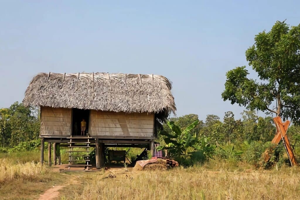 maison traditionnelle au Cambodge